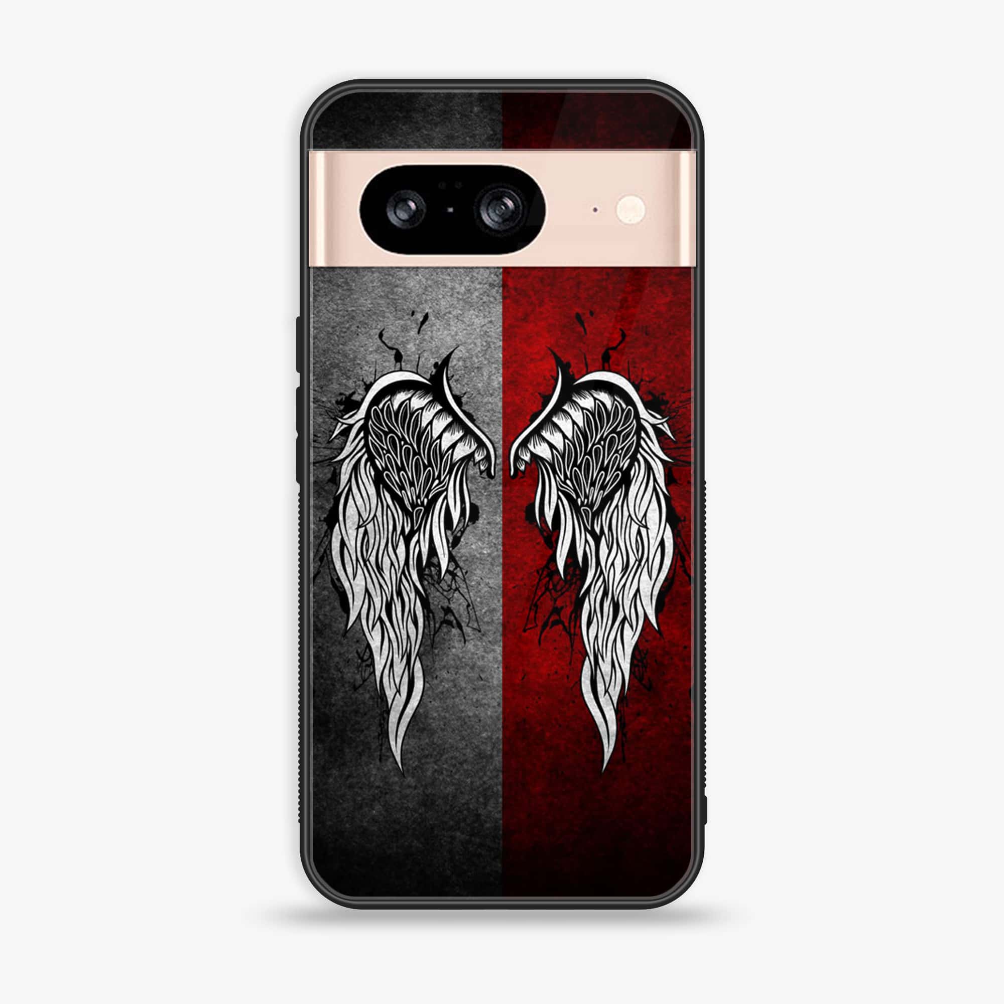 Google Pixel 8 - Angel Wings Design 2 - Premium Metal Printed soft Bumper Shock Proof Case CS-43188