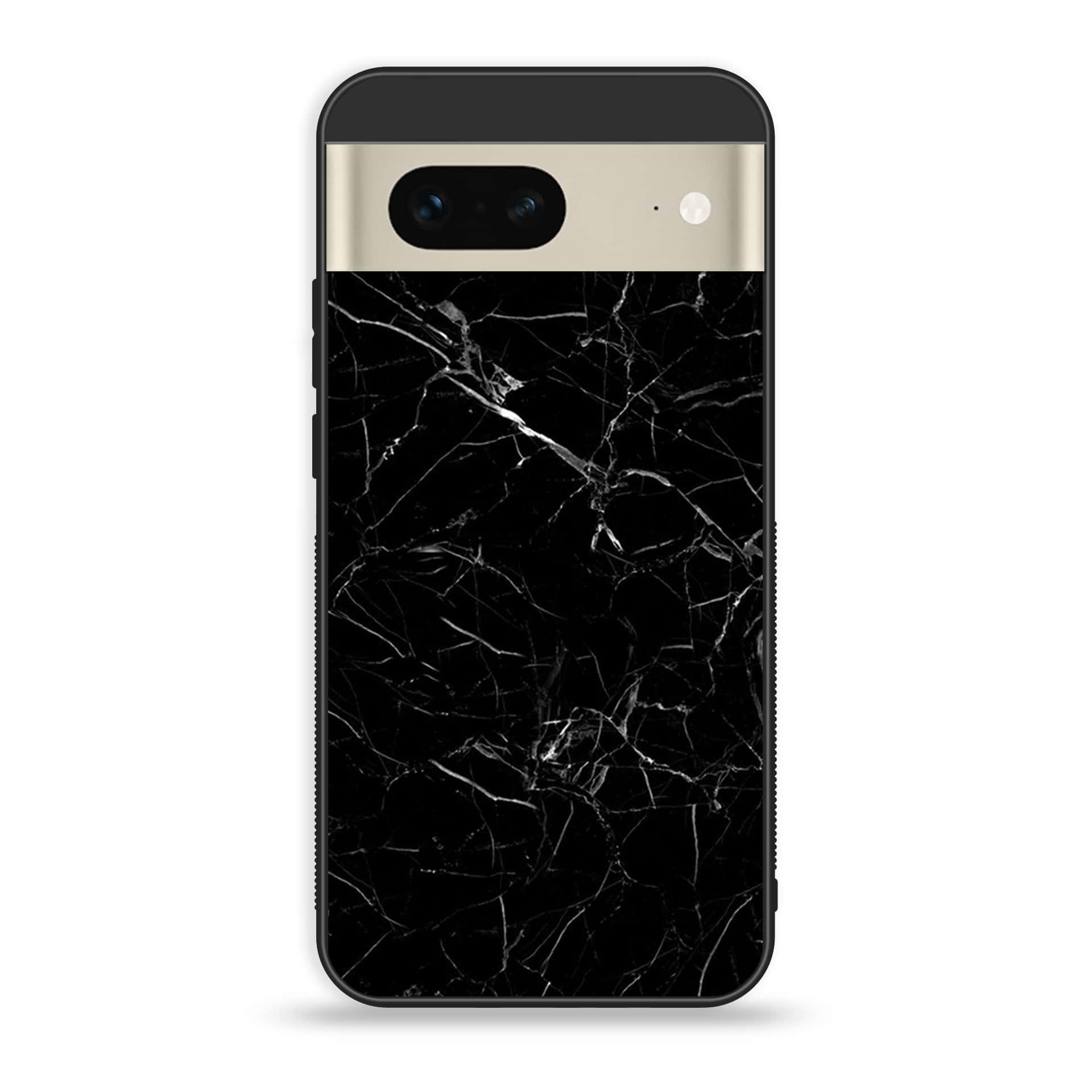 Google Pixel 7a  - Black Marble Design 1 - Premium Printed soft Bumper Shock Proof Case CS-43066