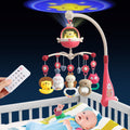 Remote Control Baby Projection Hanging Bed Bell Toy - Pink