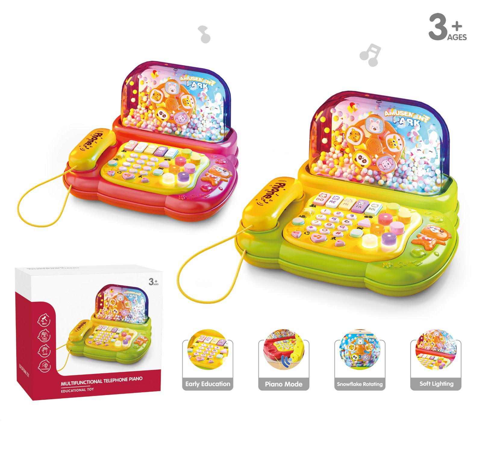 Multi-functional Toddler Musical Snowflake Telephone