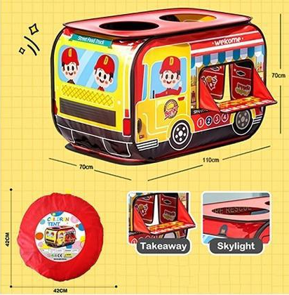 Foldable Kids Street Food Truck Design Tent House