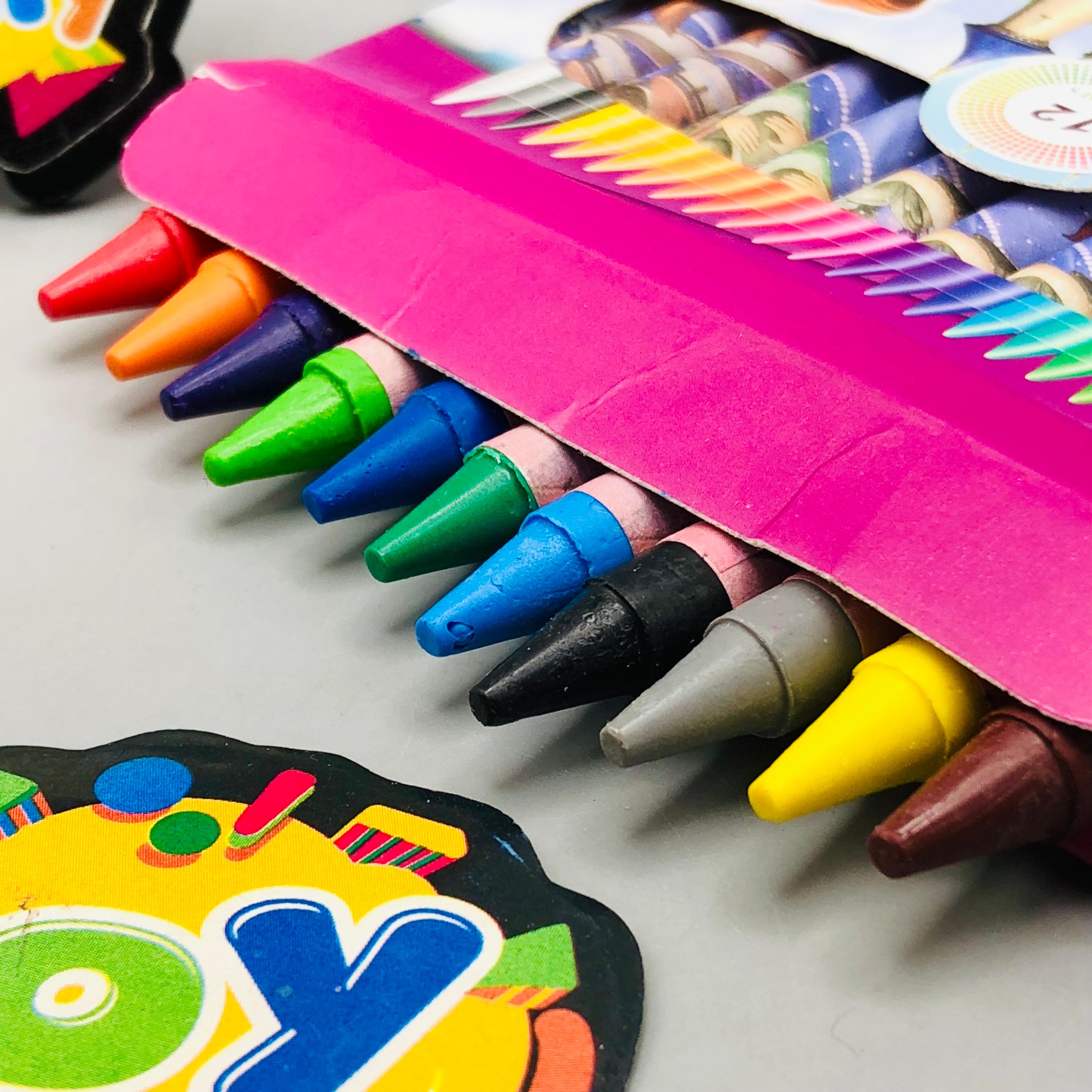 12Pcs Mini McQueen Themed Color Crayons