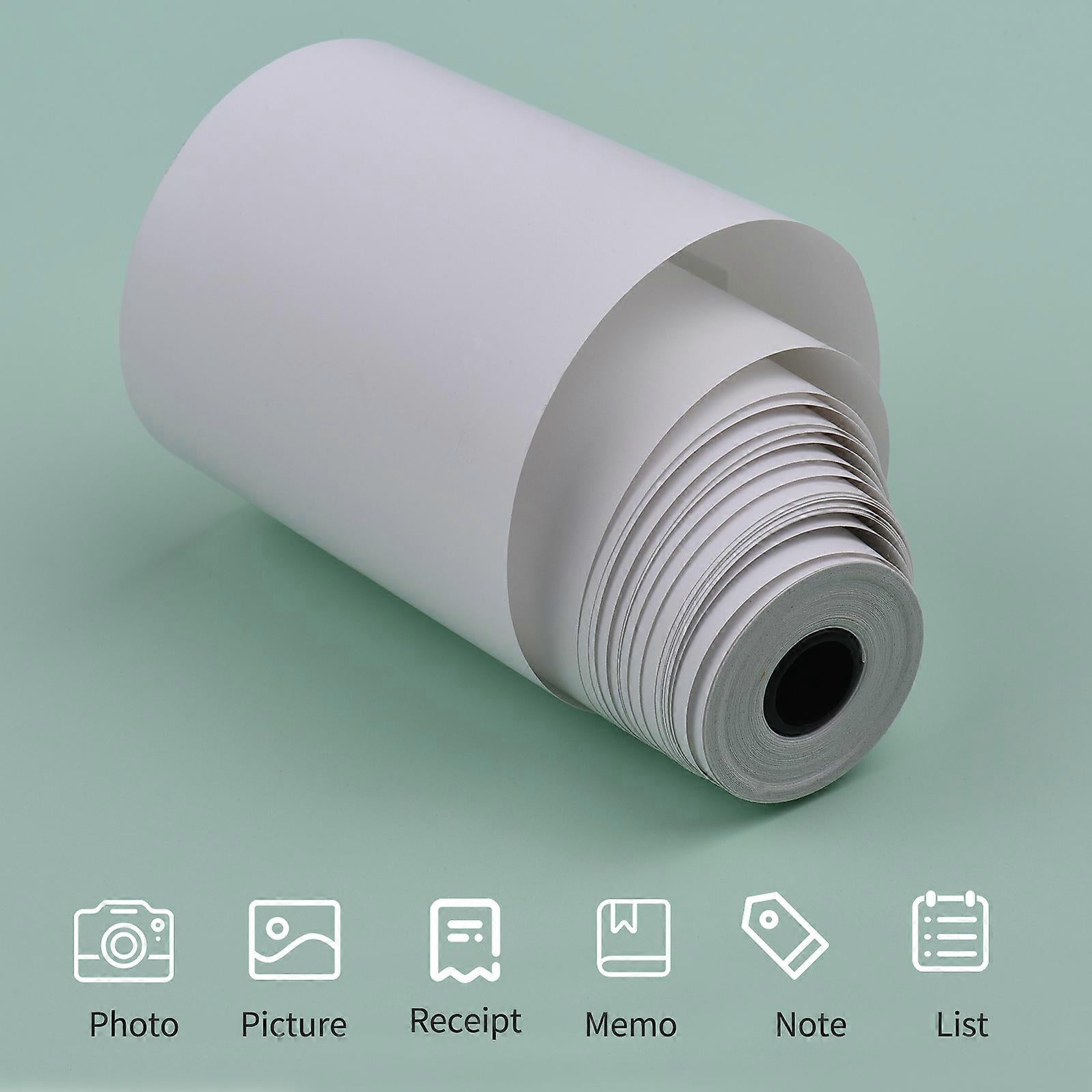 5Pcs Thermal Printer White Paper Rolls