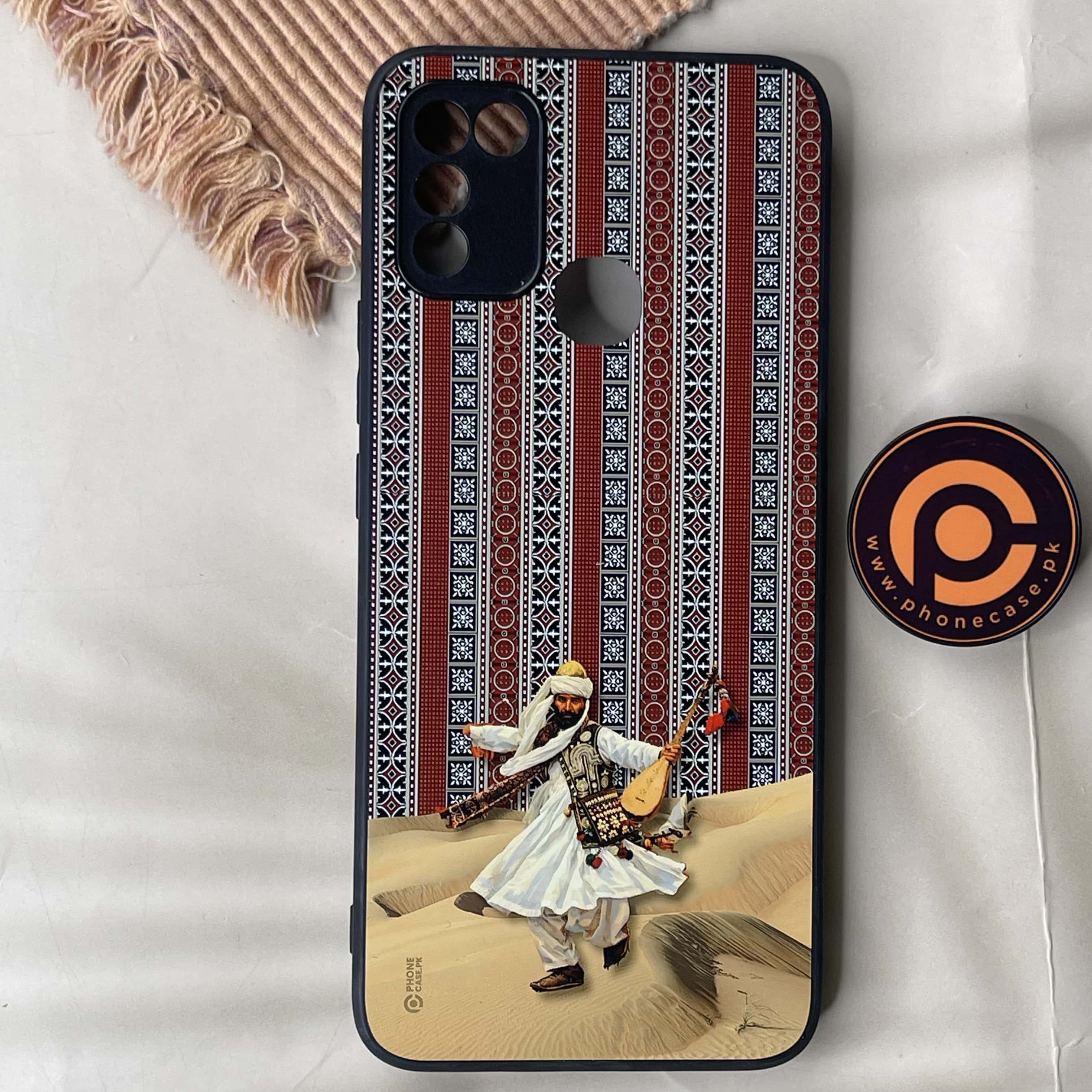 Infinix Hot 11 Play / Hot 10 Play - Sindhi Ajrak Art 2 - Sindhi Taal - Premium Metal Printed soft Bumper Shock Proof Case CS-43352