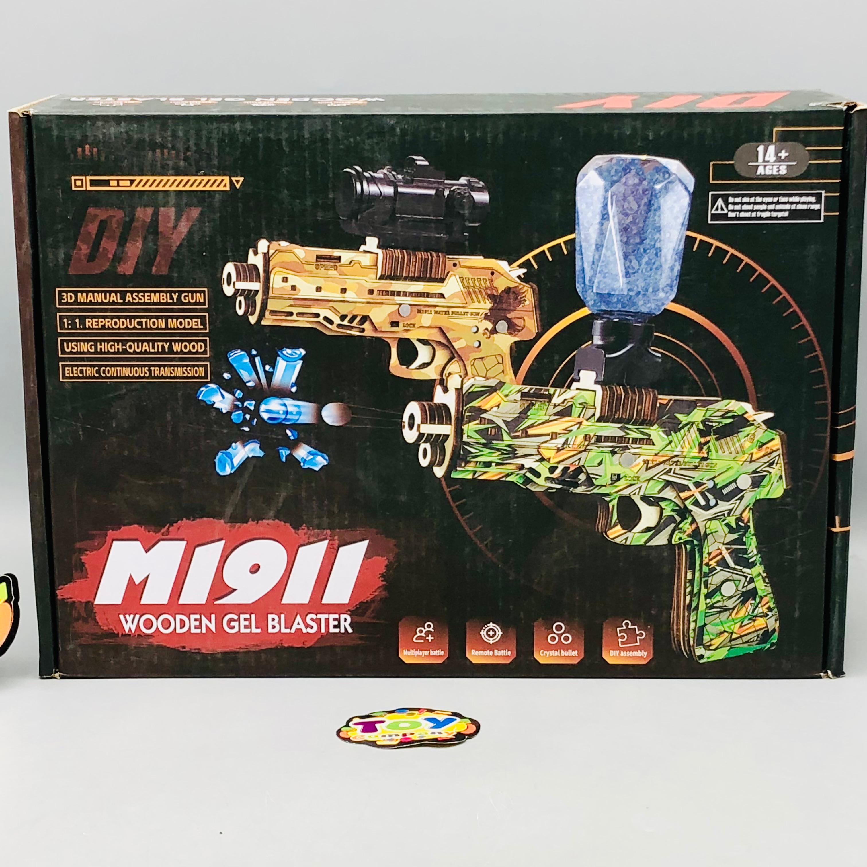 DIY M1911 Wooden Gel Blaster Shooting Pistol