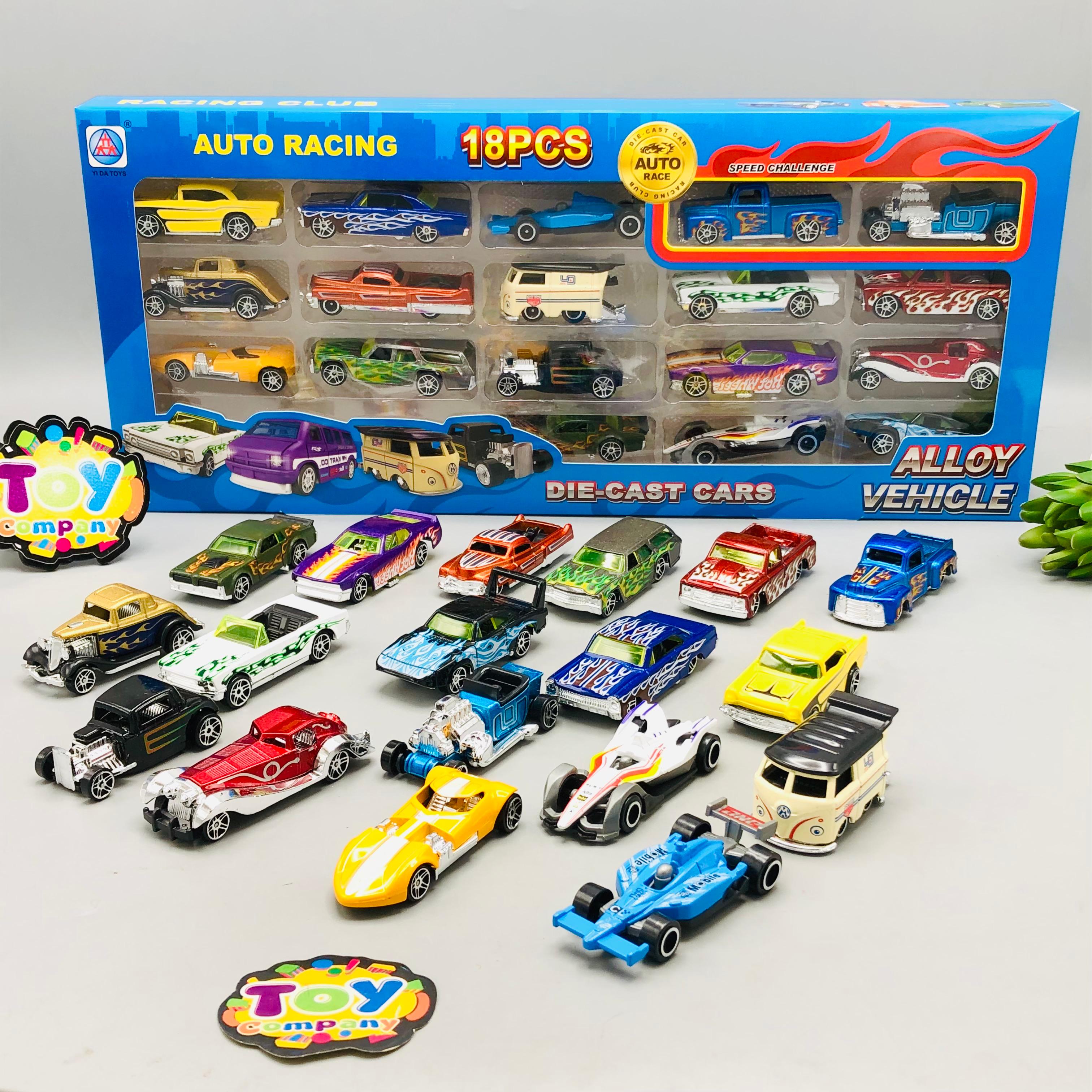 18Pcs Diecast Mini Inertial Cars Set