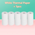 5Pcs Thermal Printer White Paper Rolls