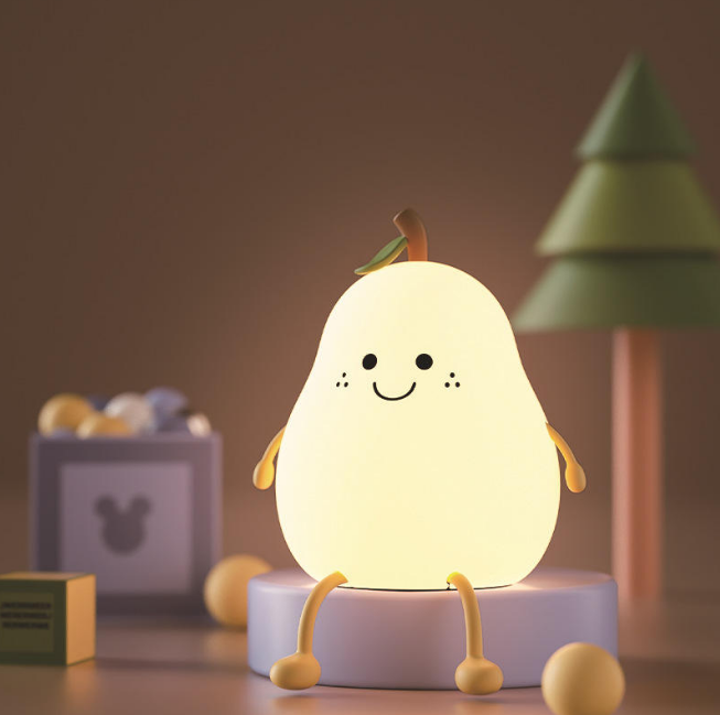 Rechargeable & Touchable Cute Pear Shape Silicon Table Lamp