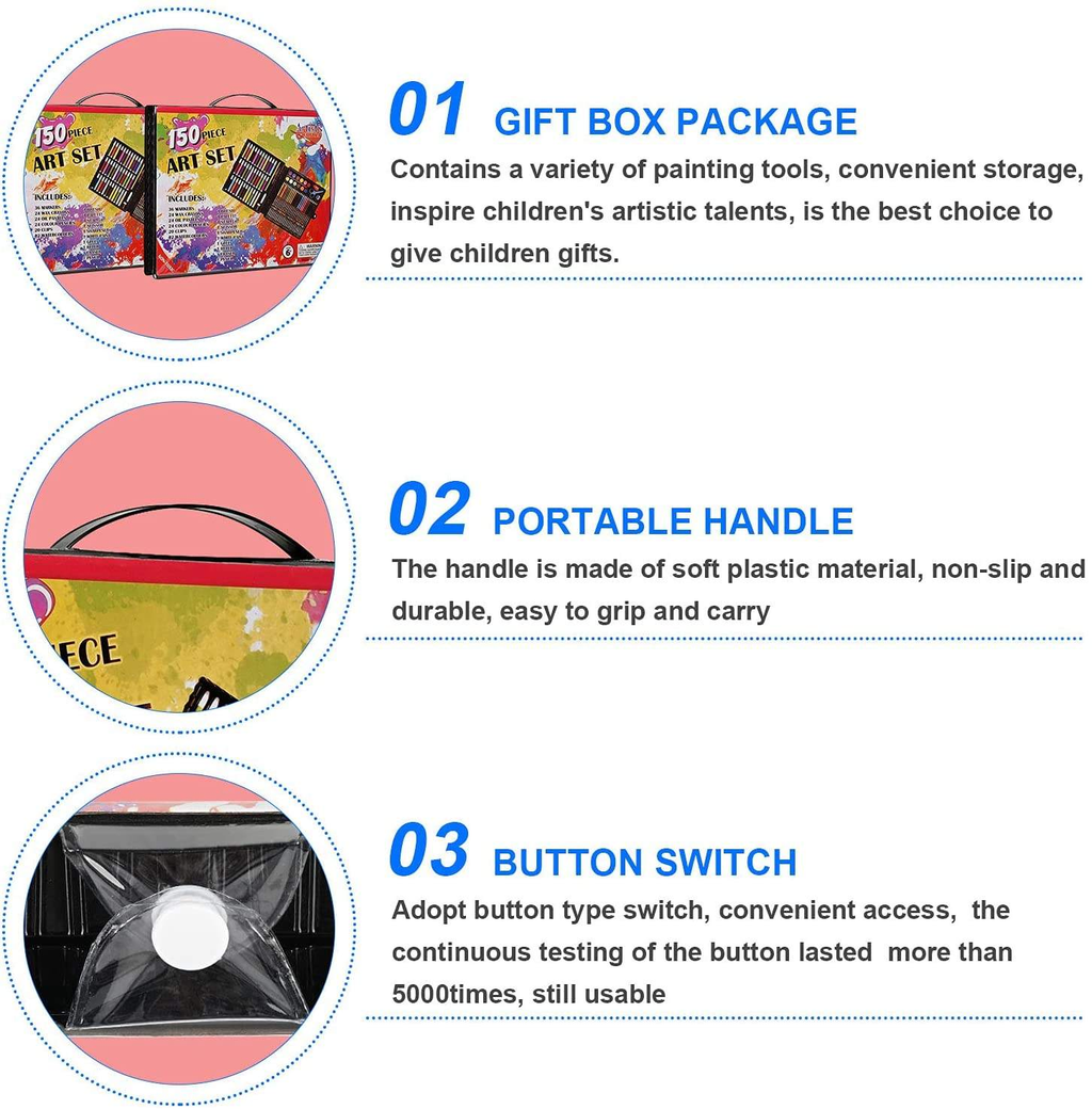 150Pcs Kids Premium Art Set