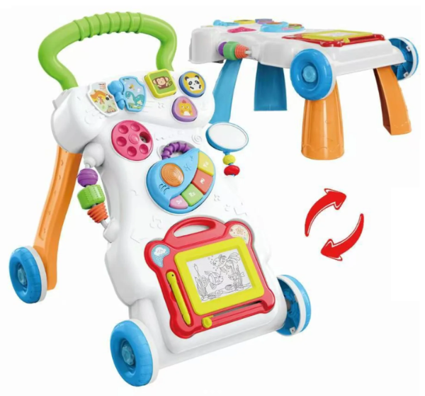 2in1 Multi-functional Baby Learning Musical Walker - Orange