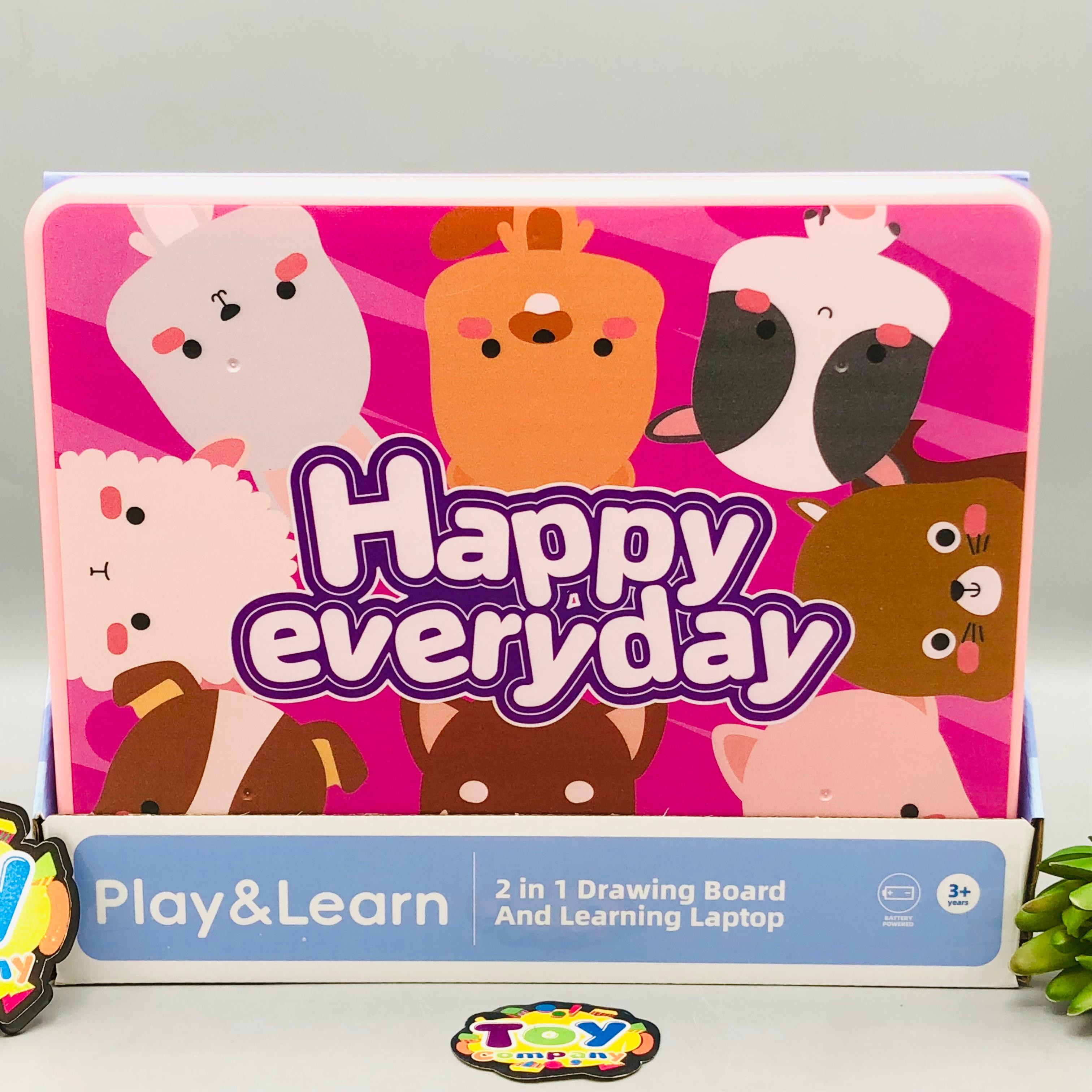 2in1 Kids Learning Laptop & LCD Writing Tablet - Pink