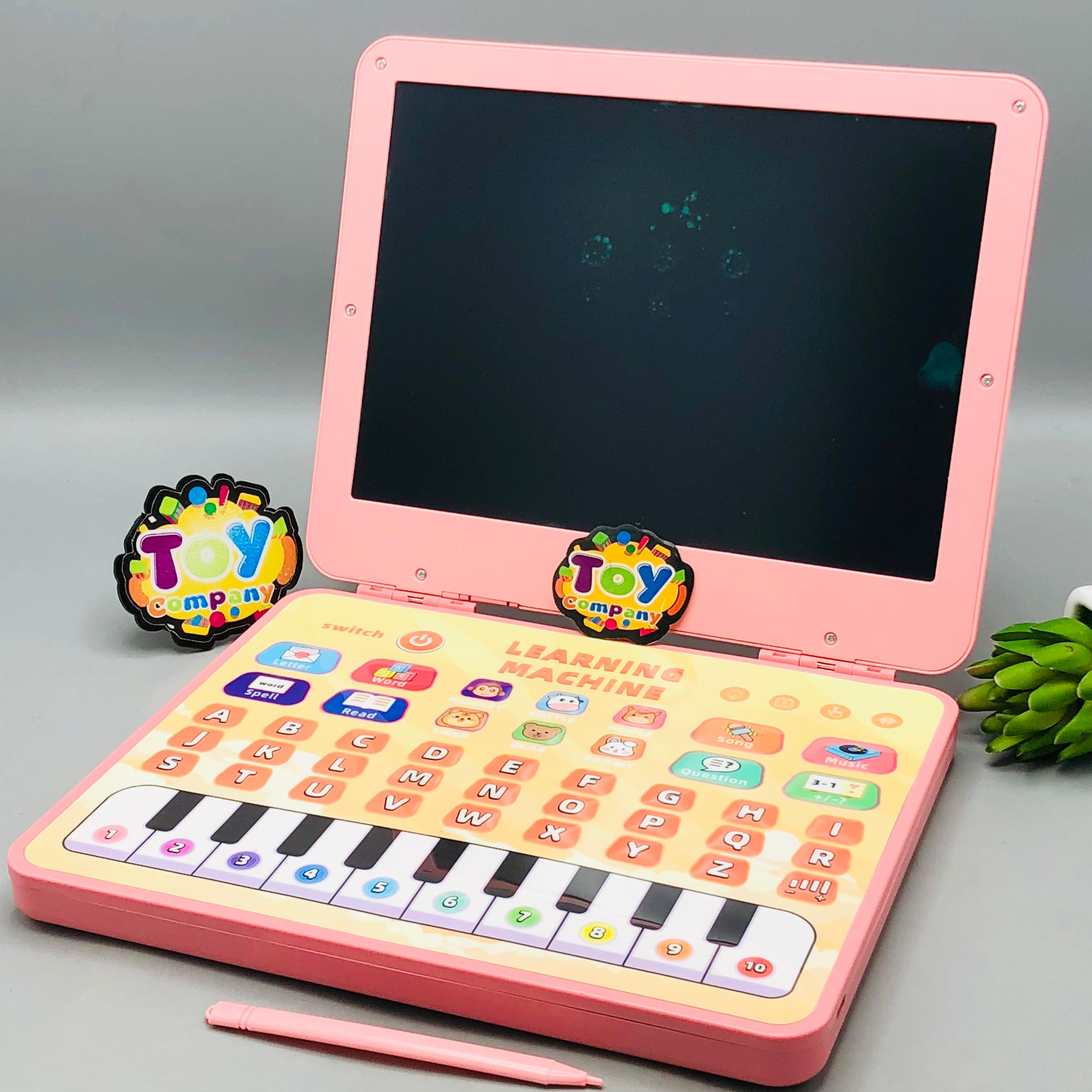 2in1 Kids Learning Laptop & LCD Writing Tablet - Pink