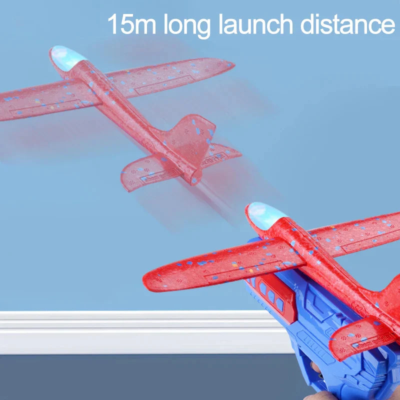 Children Foam Plane Launcher Toy Outdoor