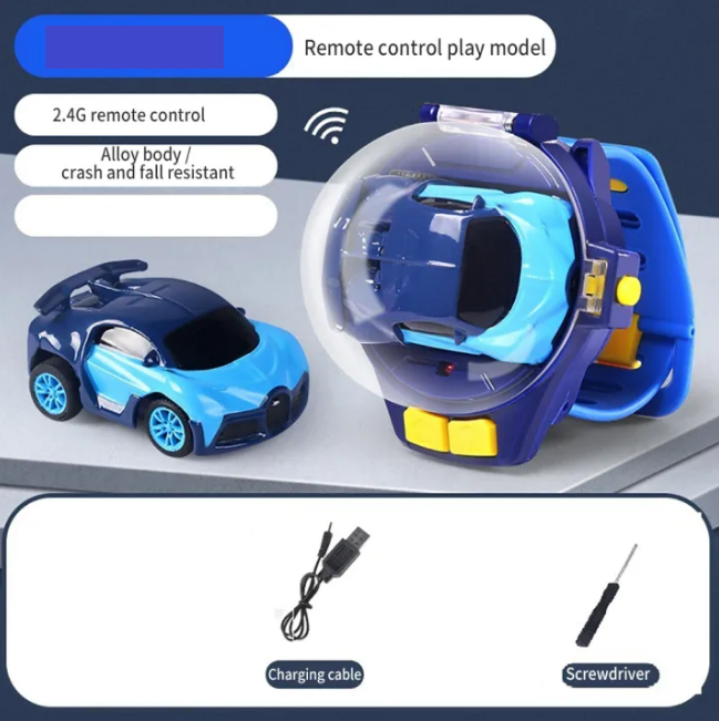 2.4GHz Mini Watch RC Alloy Car - Blue