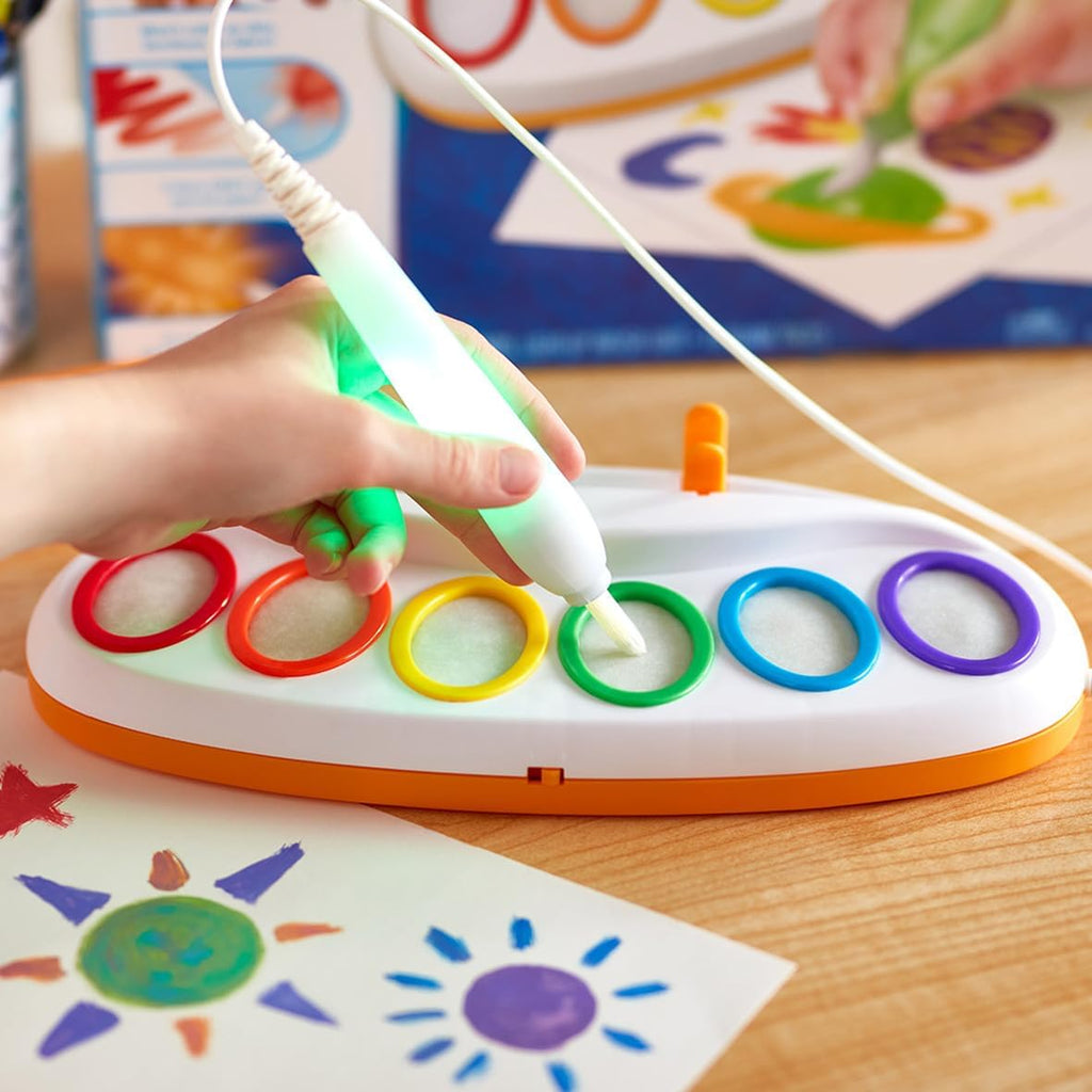 25Pcs Toddlers Magical Painting Set With Light-up Brush