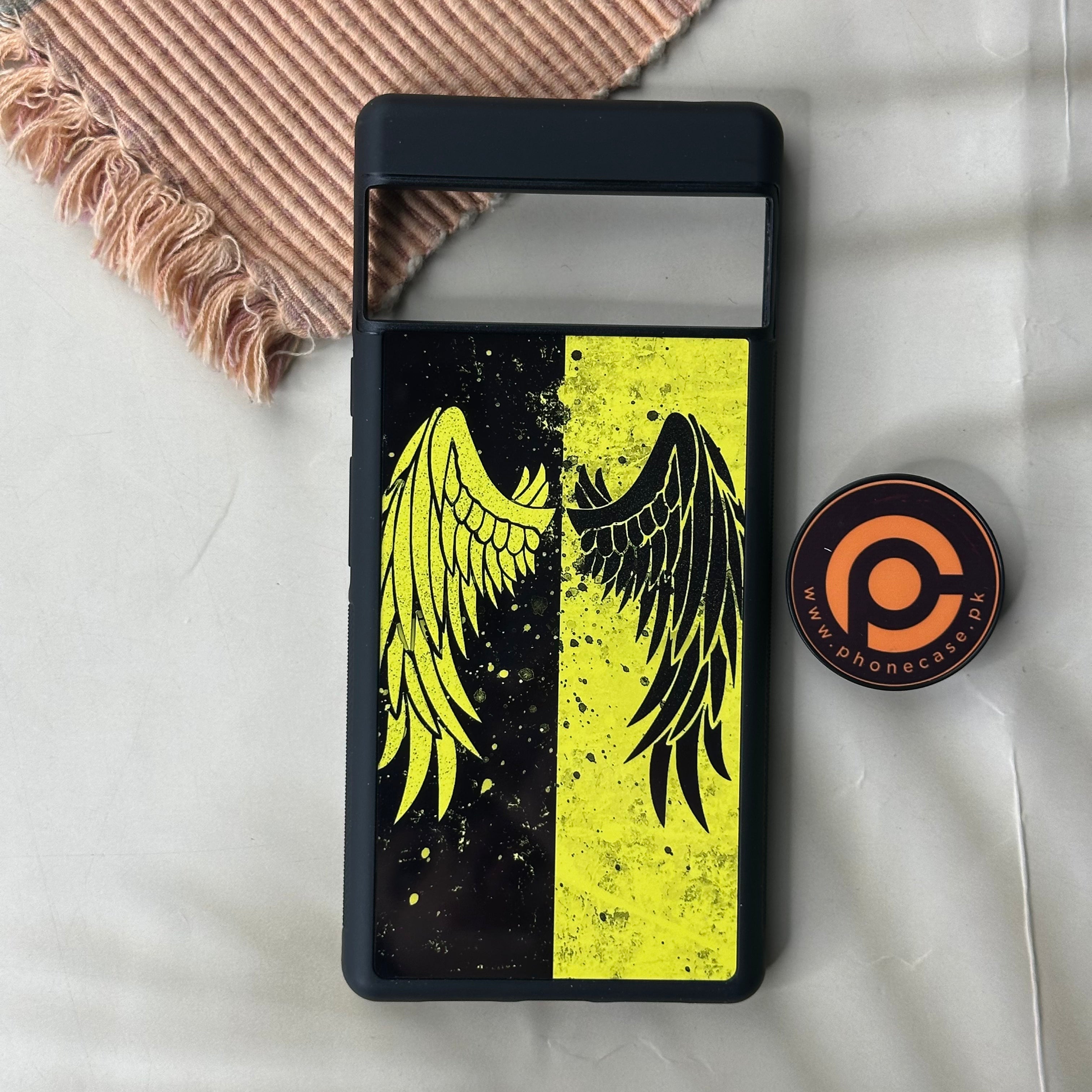 Google Pixel 6 Pro - Angel Wings 2.0 Design 1 - Premium Metal Printed soft Bumper Shock Proof Case CS-43460