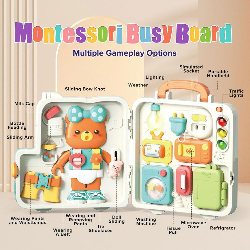 Multi-functional Montessori Puzzle Busy Book