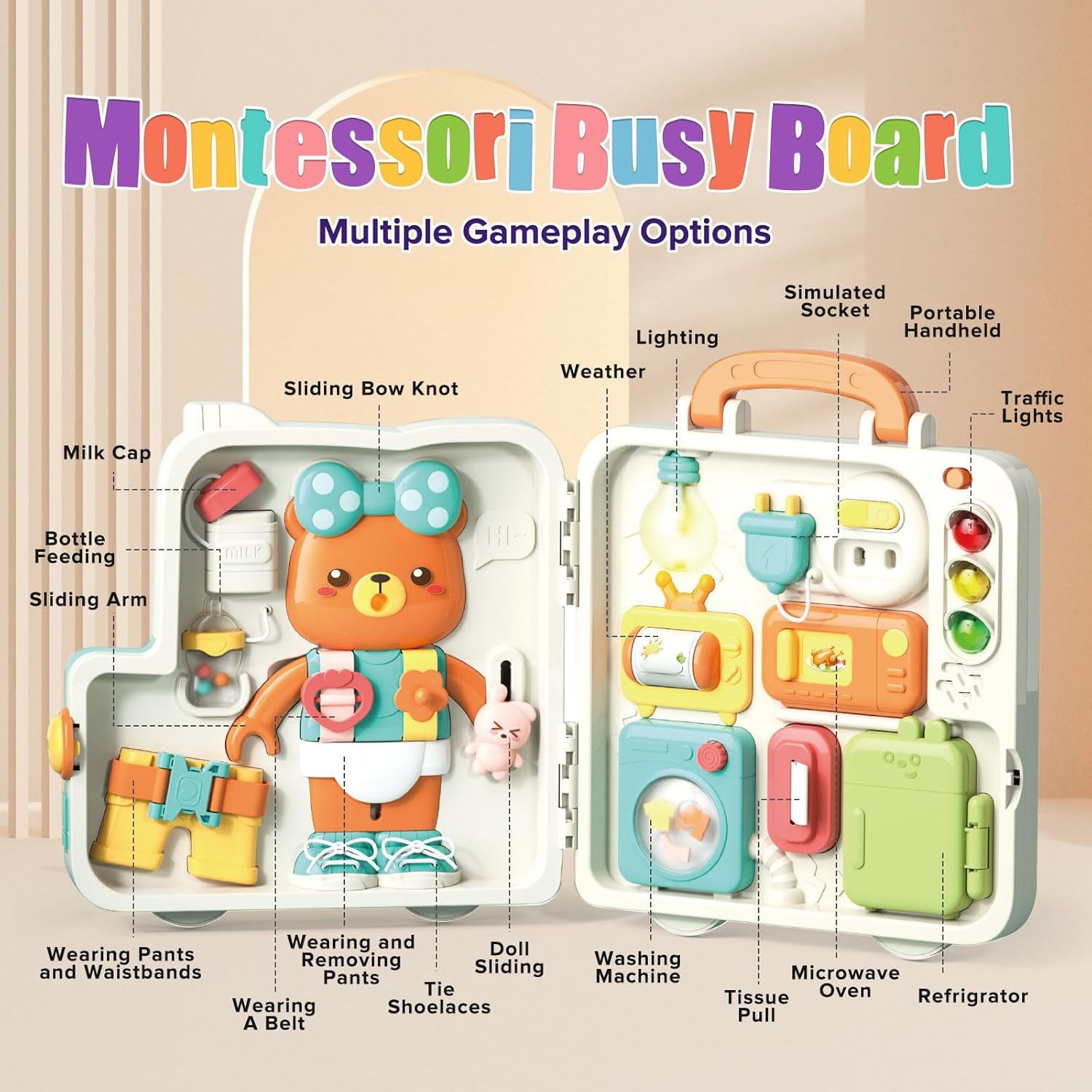 Multi-functional Montessori Puzzle Busy Book