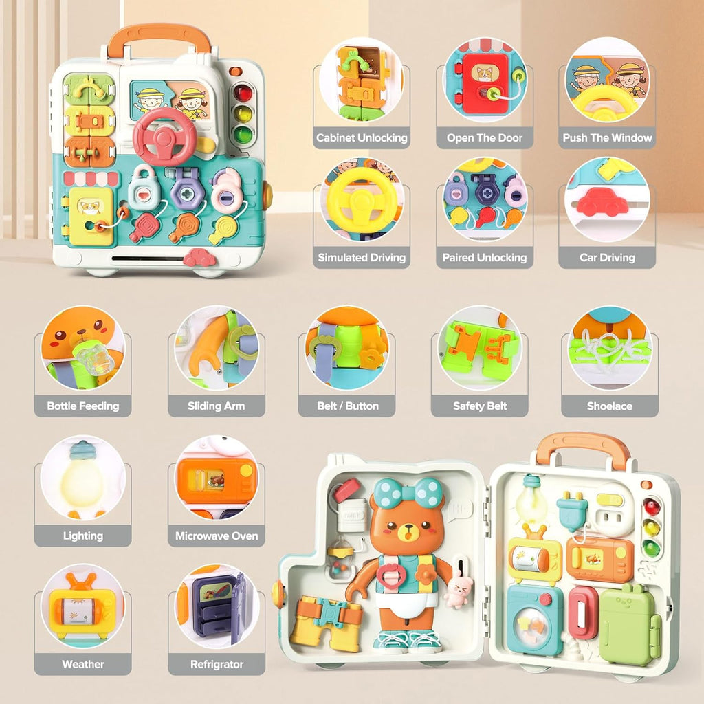 Multi-functional Montessori Puzzle Busy Book