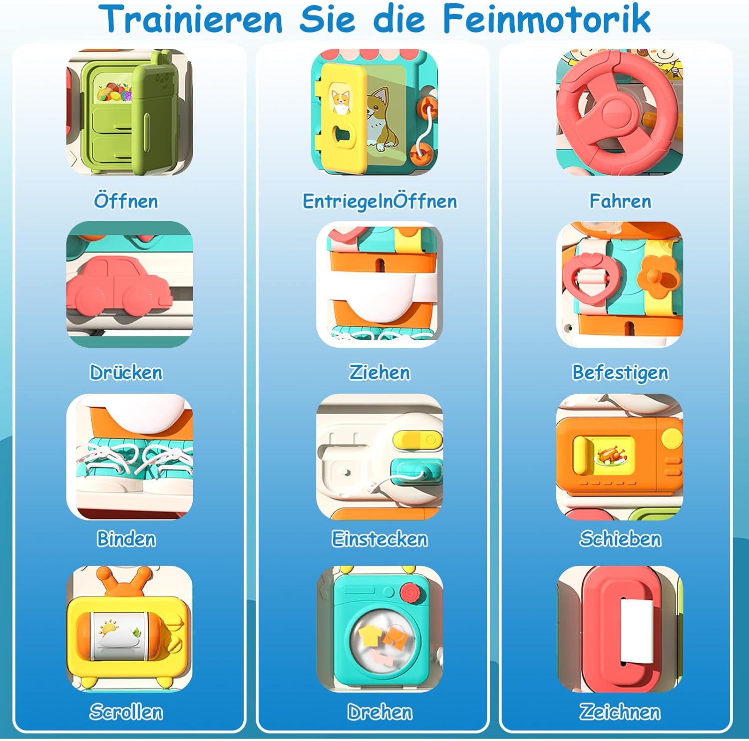 Multi-functional Montessori Puzzle Busy Book