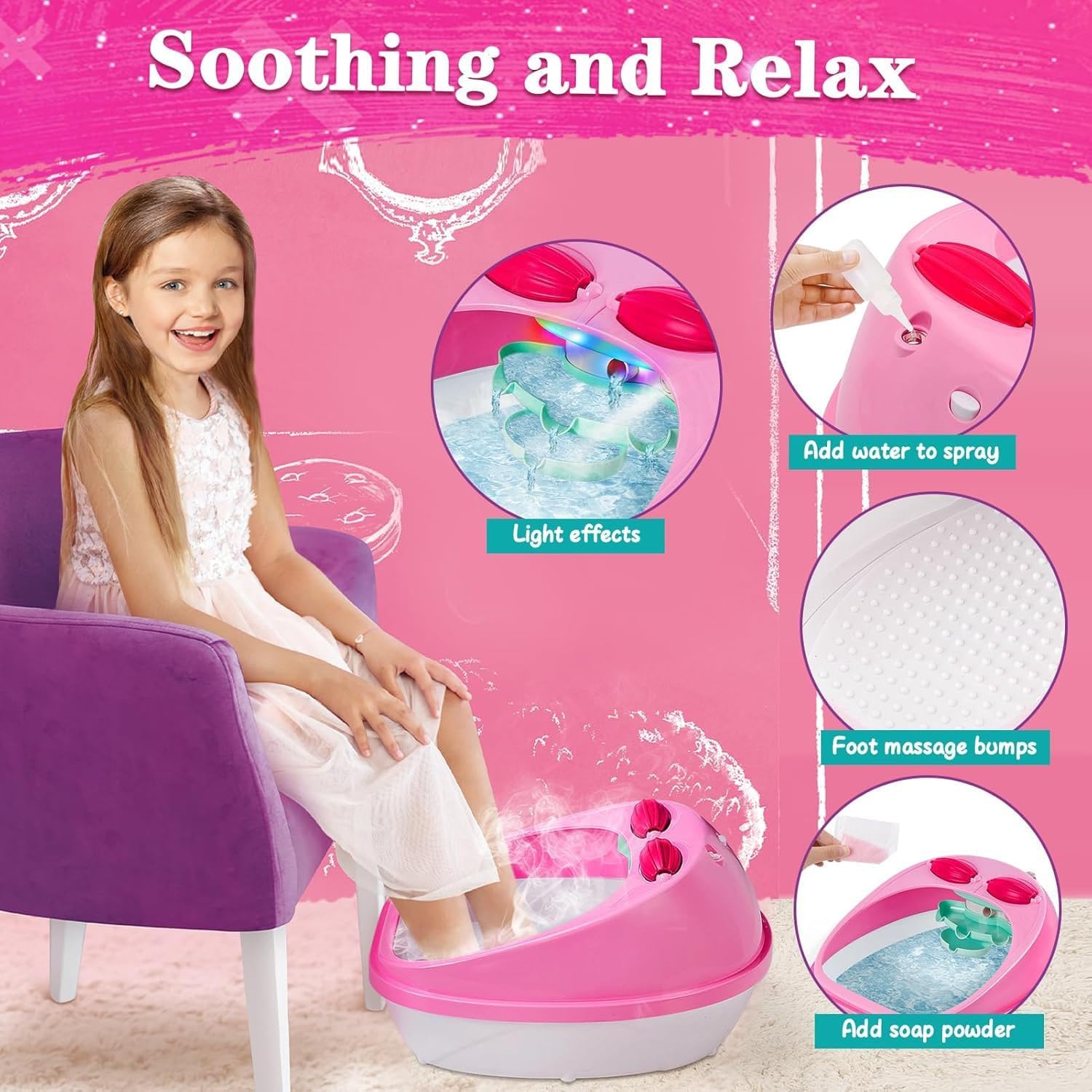 13Pcs Realistic Girls Magical Water Beads Soothing Foot Spa