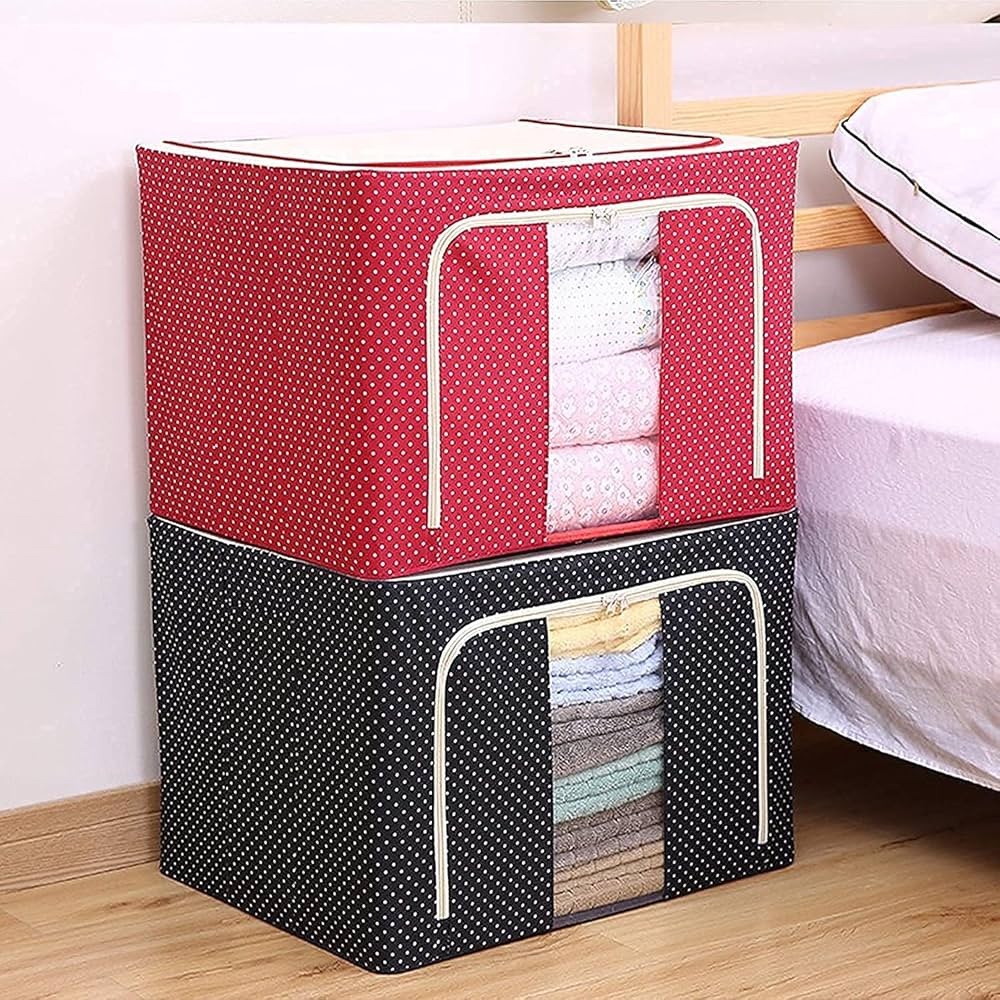 Foldable Clothes Storage Box (66L)-Red
