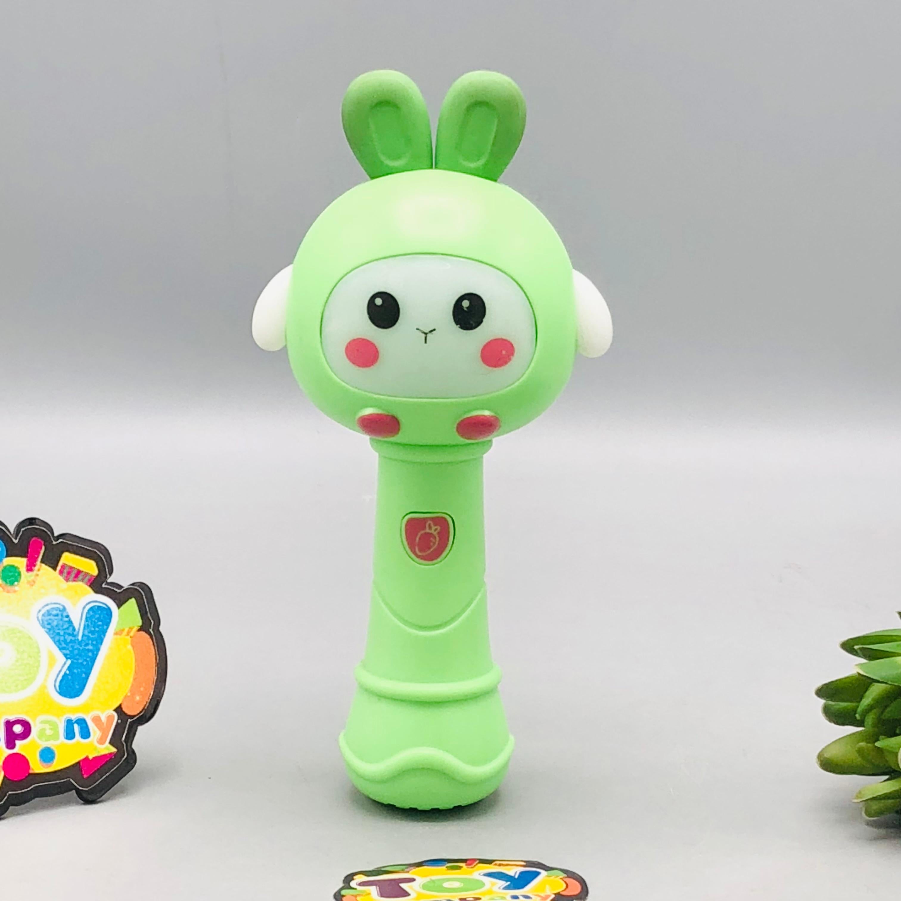 Baby Cute Musical Rabbit Stick With Lights - 1Pc