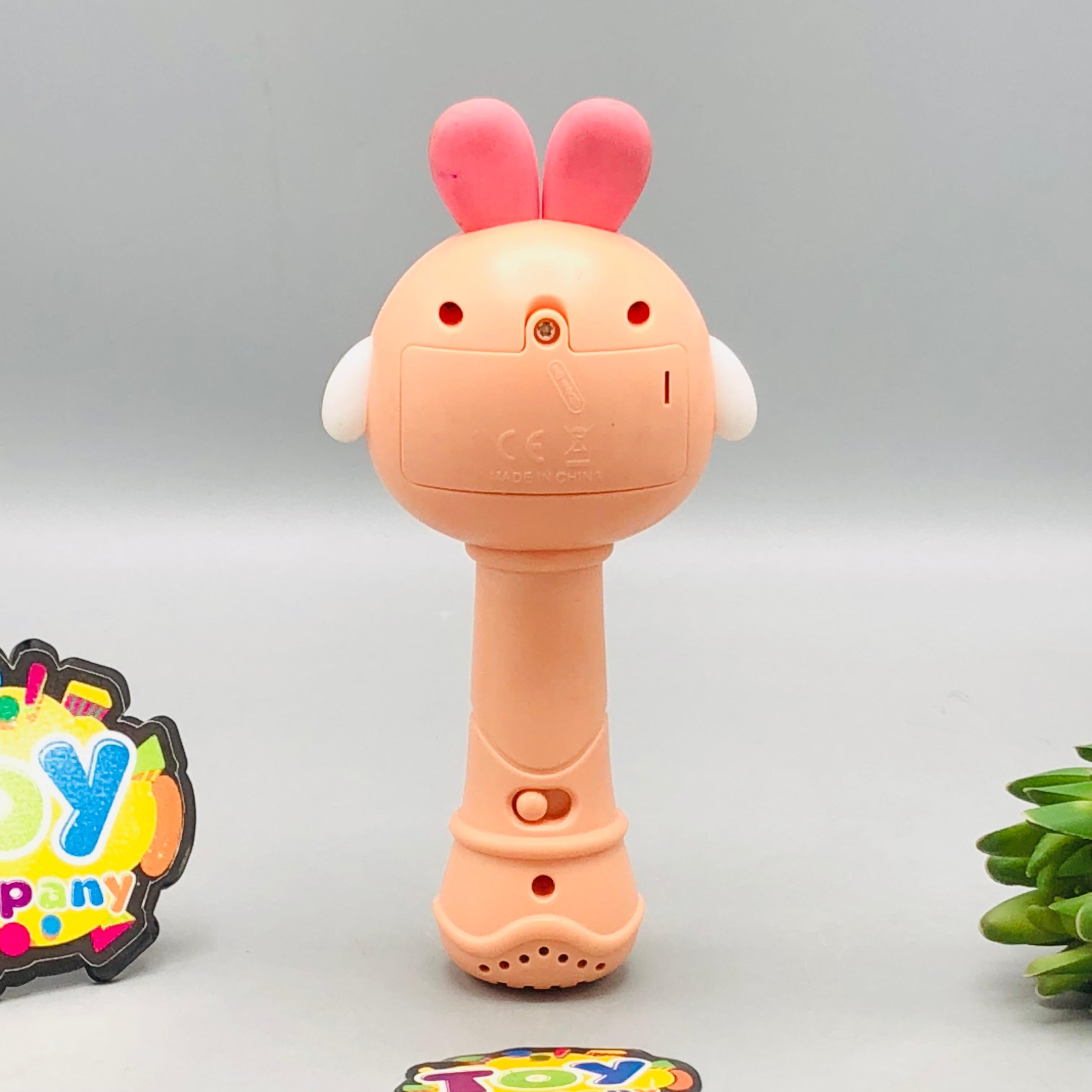 Baby Cute Musical Rabbit Stick With Lights - 1Pc