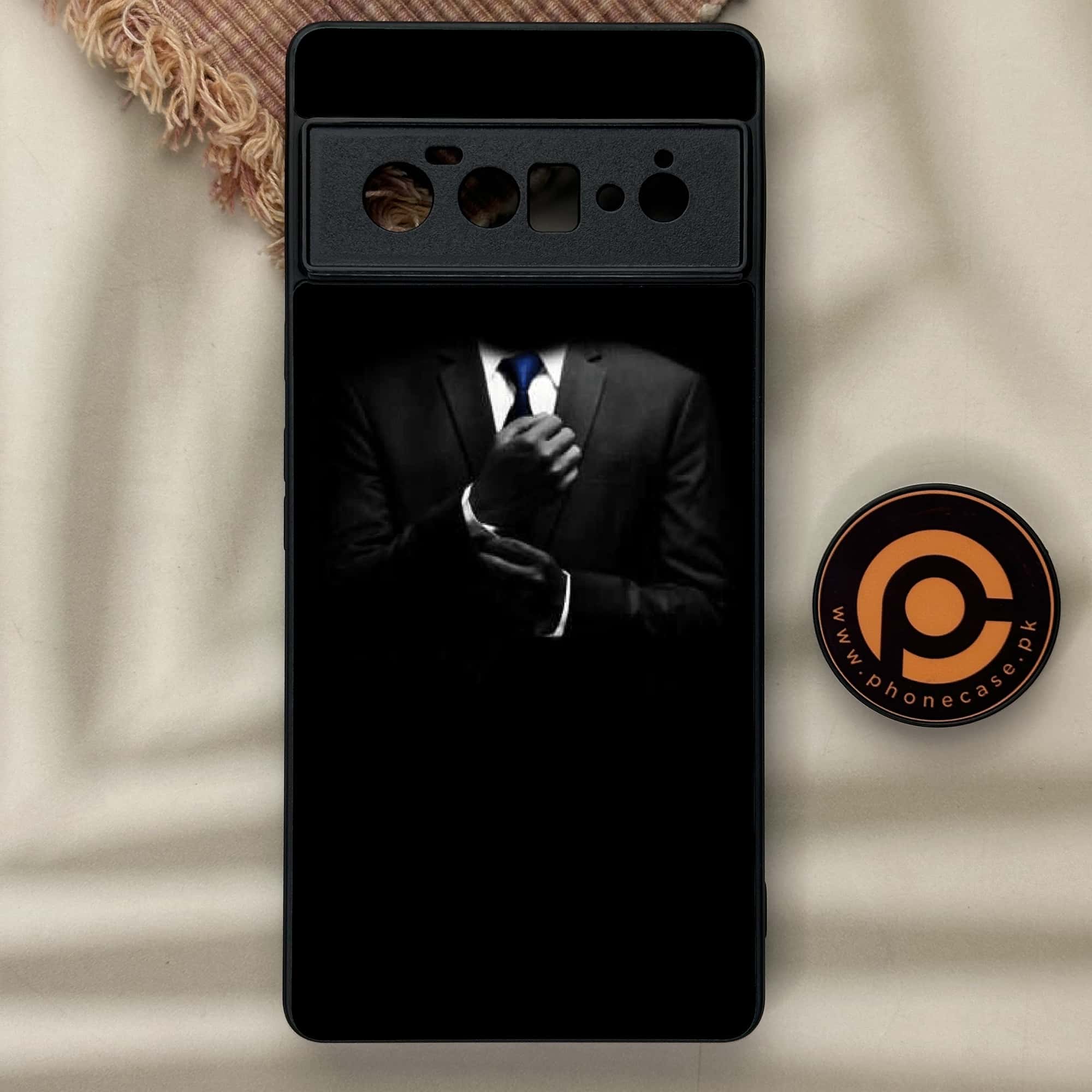 Google Pixel 6 Pro - Black Art Design 1  - Premium Metal Printed soft Bumper Shock Proof Case CS-43229