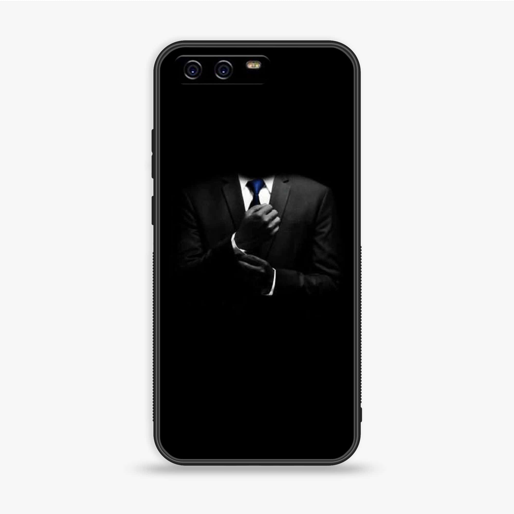 Huawei P10 - Black Art Design 1 - Premium Printed Glass soft Bumper shock Proof Case CS-43072