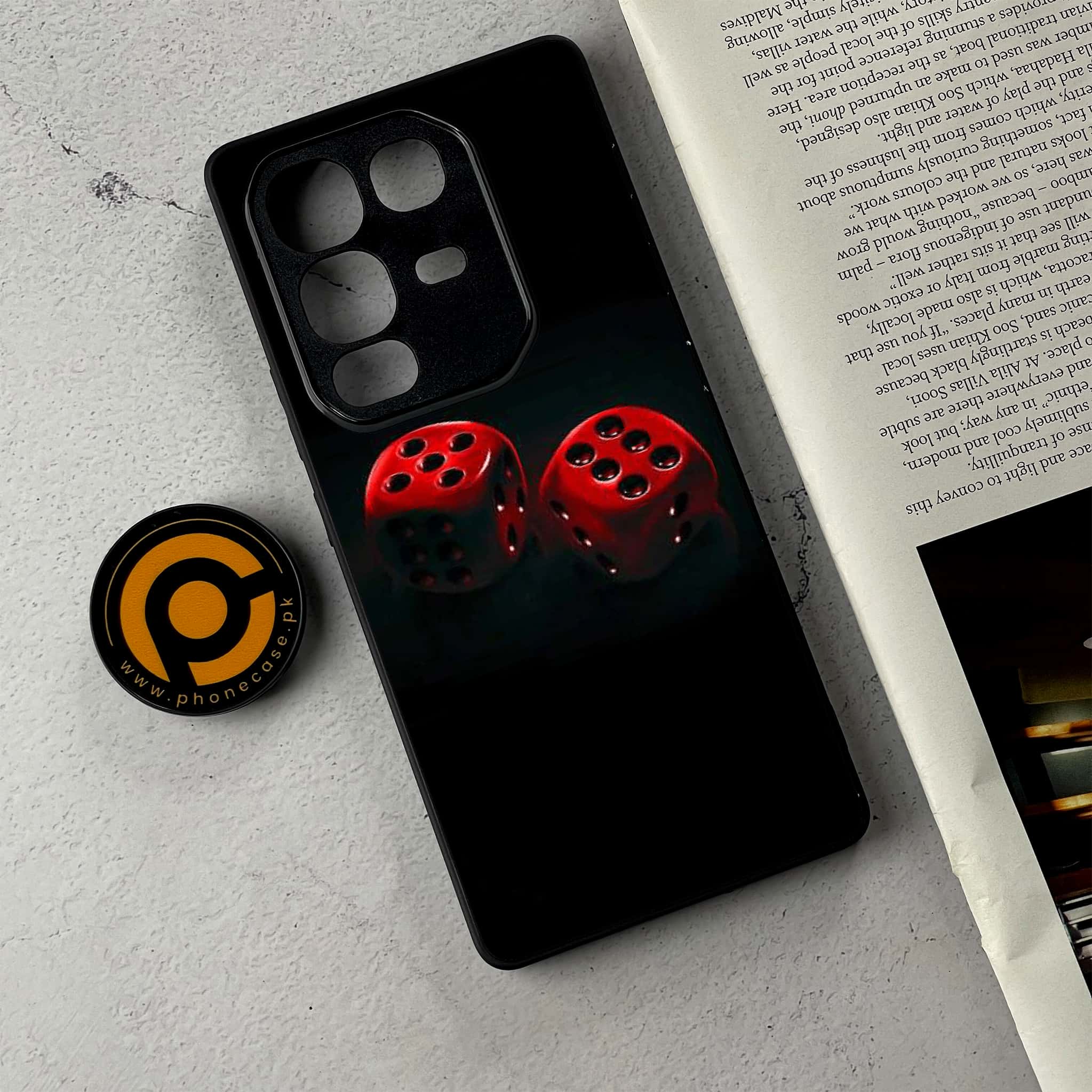 Infinix Note 50 - Black Art Design 3 - Premium Metal Printed Soft Bumper Shockproof Case CS-43400