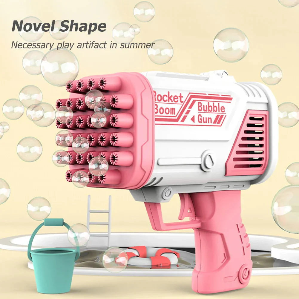 Bubble Machine Gun 32 Holes Blaster For Kids