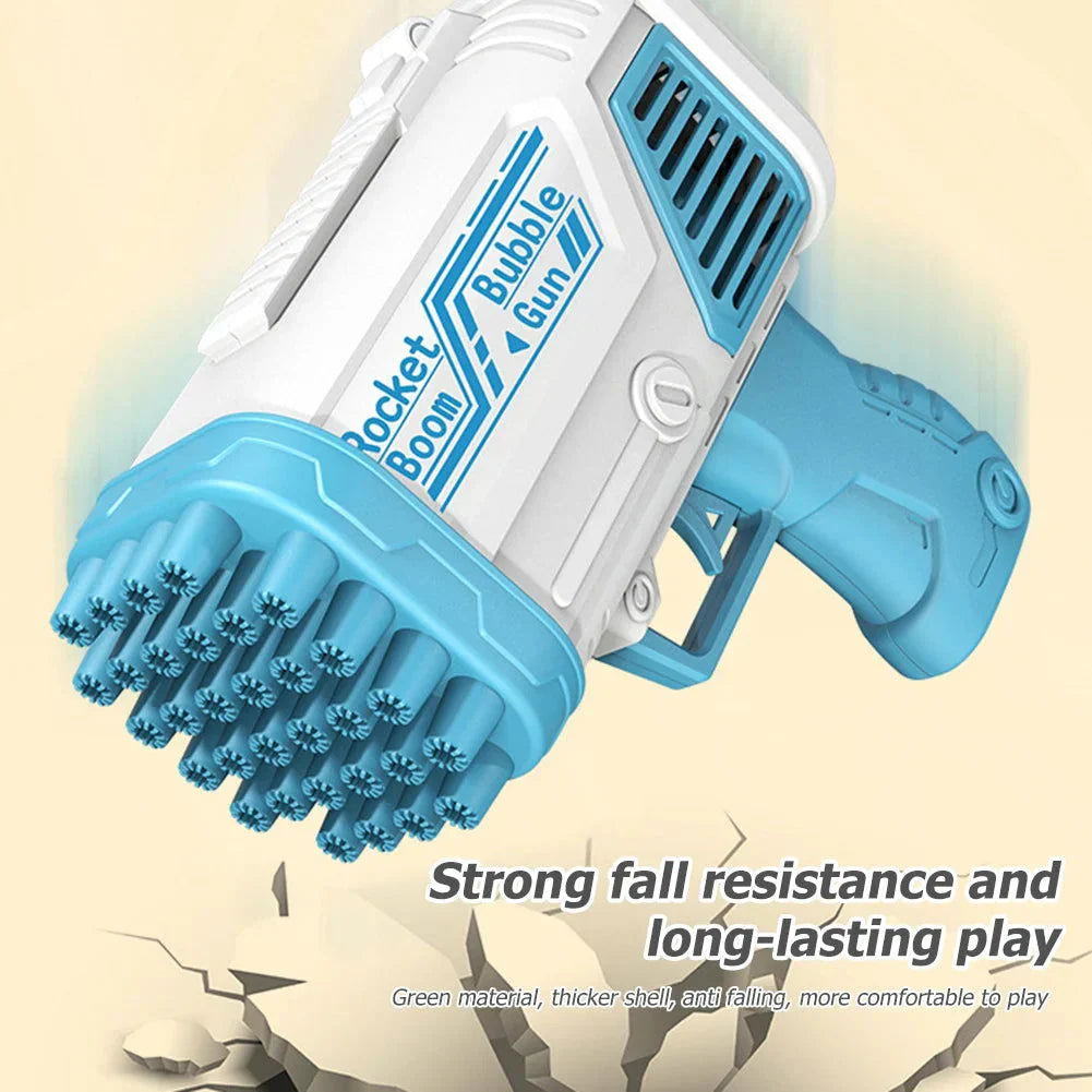 Bubble Machine Gun 32 Holes Blaster For Kids