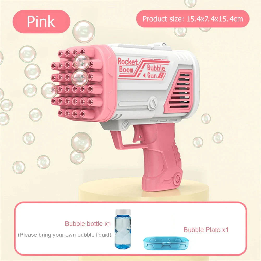 Bubble Machine Gun 32 Holes Blaster For Kids