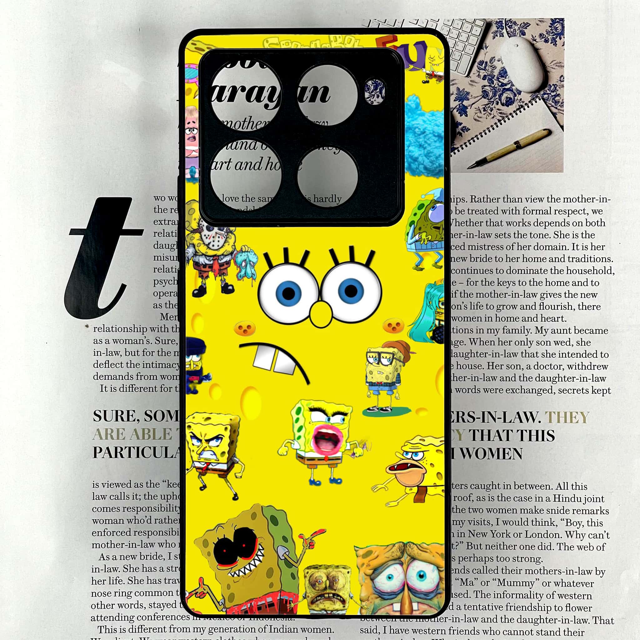 Infinix Note 40 Pro 4G - Cute Emoji - Premium Printed Glass soft Bumper shock Proof Case CS-43162