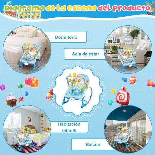 Musical Infant To Toddler Rocker Babysitter With Toys