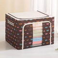 Foldable Clothes Storage Box (66L)-Brown
