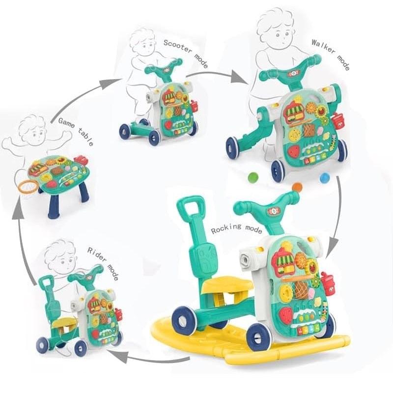 Huanger 5in1 Multi-functional Baby Musical Walker & Activity Table