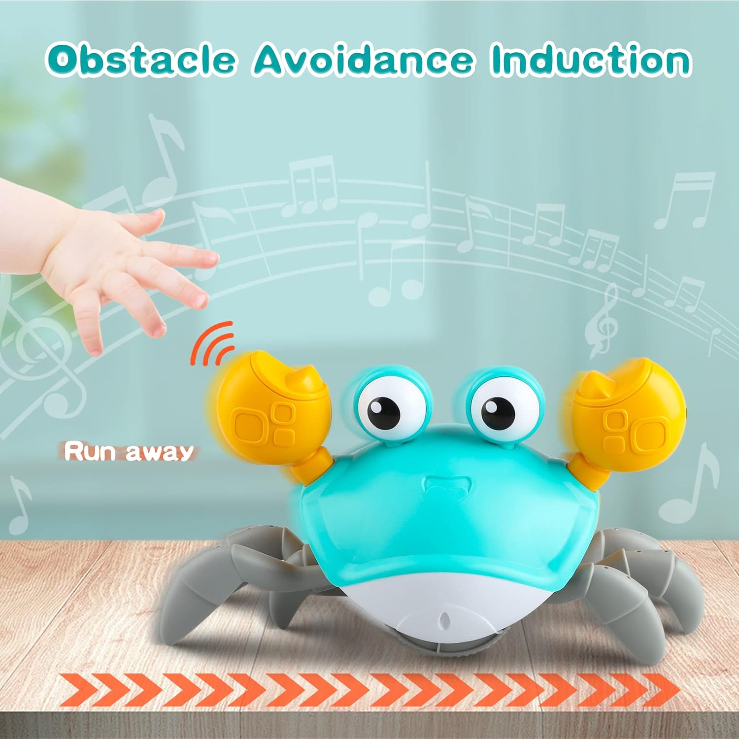 Electric Induction Crawling Musical Crab With Lights