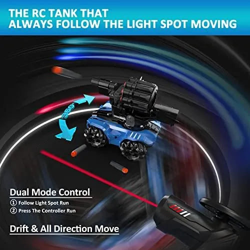 RC Laser Control Multi-functional Bubble & Soft Bullet Shooting Tank