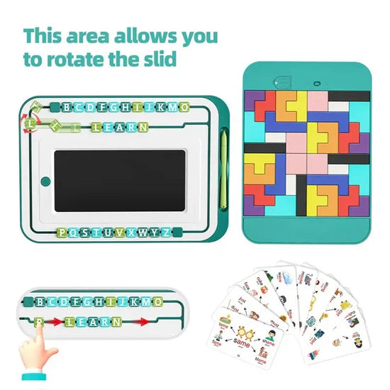 3in1 Kids LCD Writing Tablet & Puzzle Game