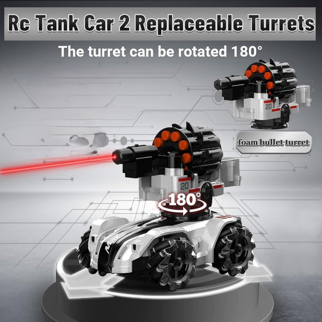 RC Laser Control Multi-functional Bubble & Soft Bullet Shooting Tank