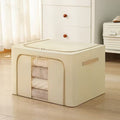 Foldable Clothes Storage Box (66L)-Offwhite