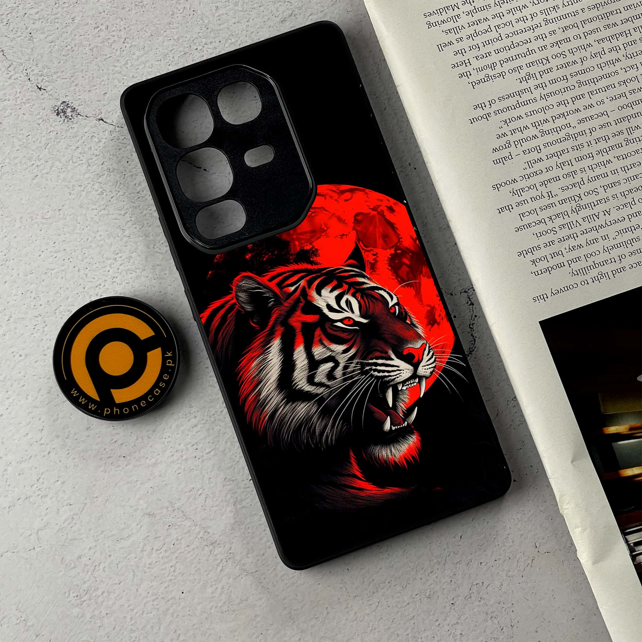Infinix Note 50 - Tiger 2.0 Design 8 - Premium Metal Printed Soft Bumper Shockproof Case CS-43132