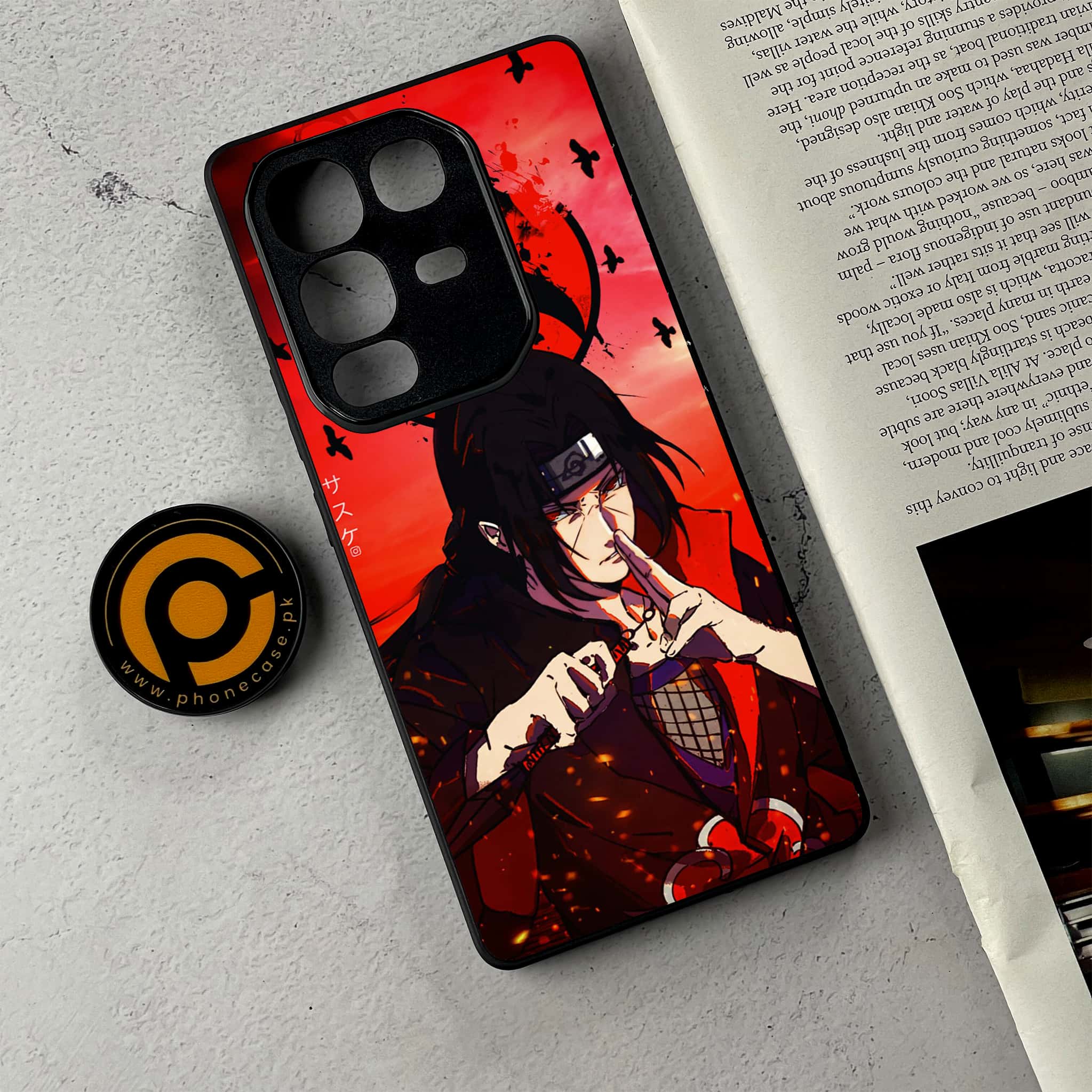 Infinix Note 50 - Uchiha Itachi - Premium Metal Printed Soft Bumper Shockproof Case CS-43034