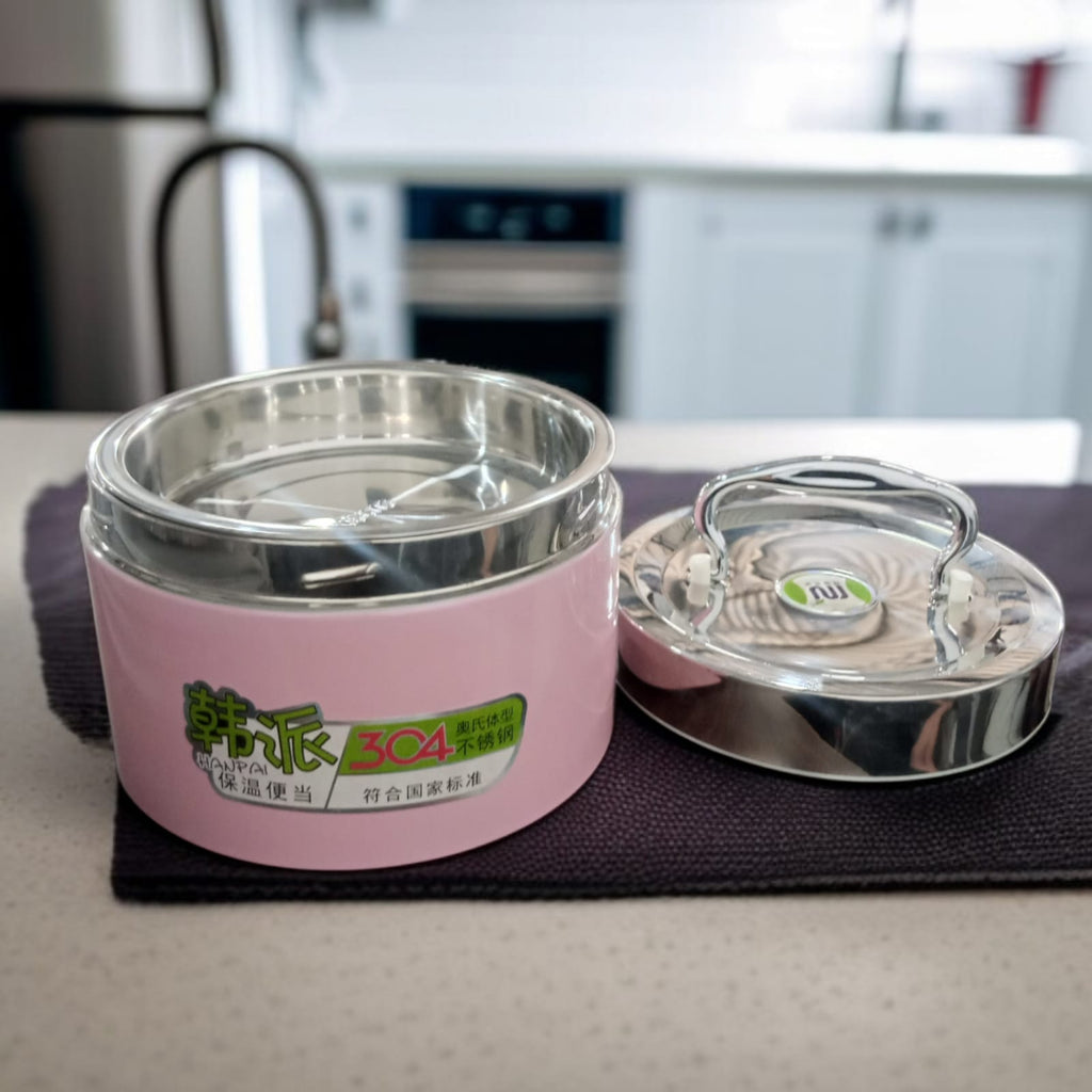 1.3-Liter Stainless Steel Lunch Box-Pink
