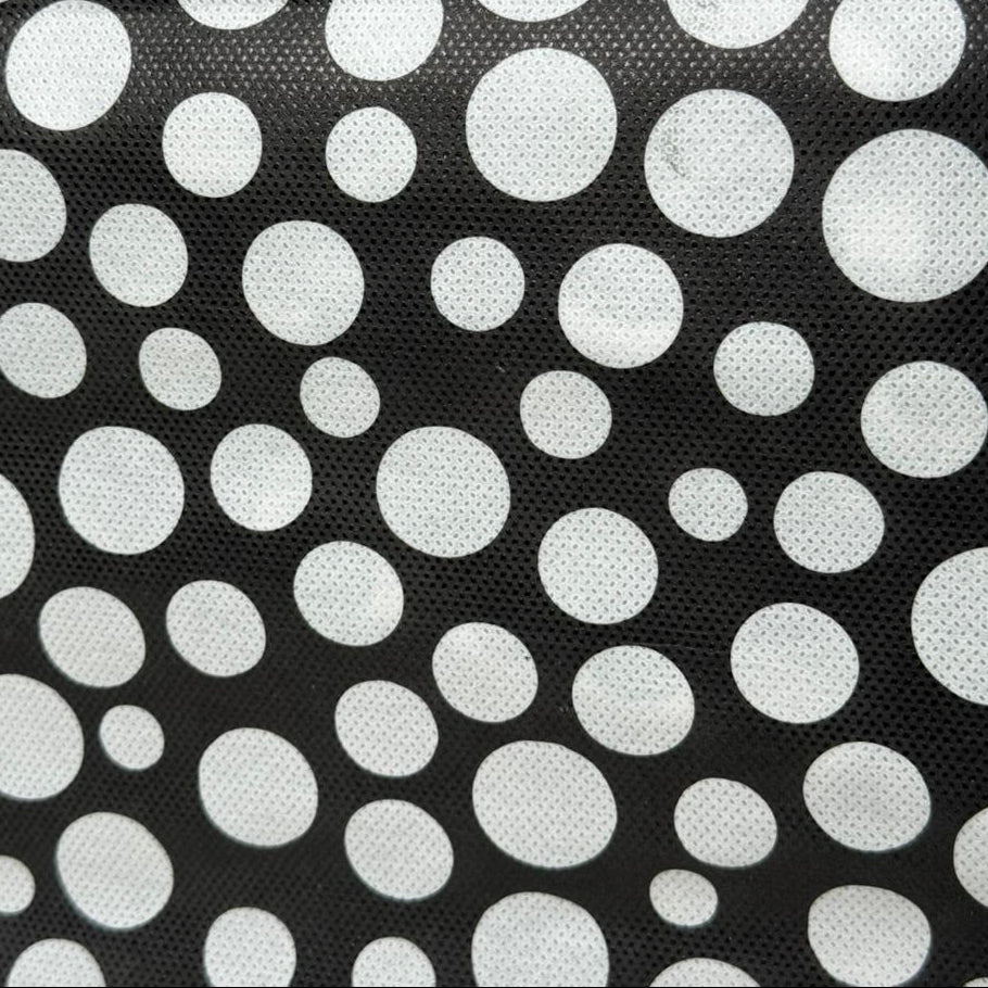 110GSM Non-Woven Luggage White (Polka Dot)