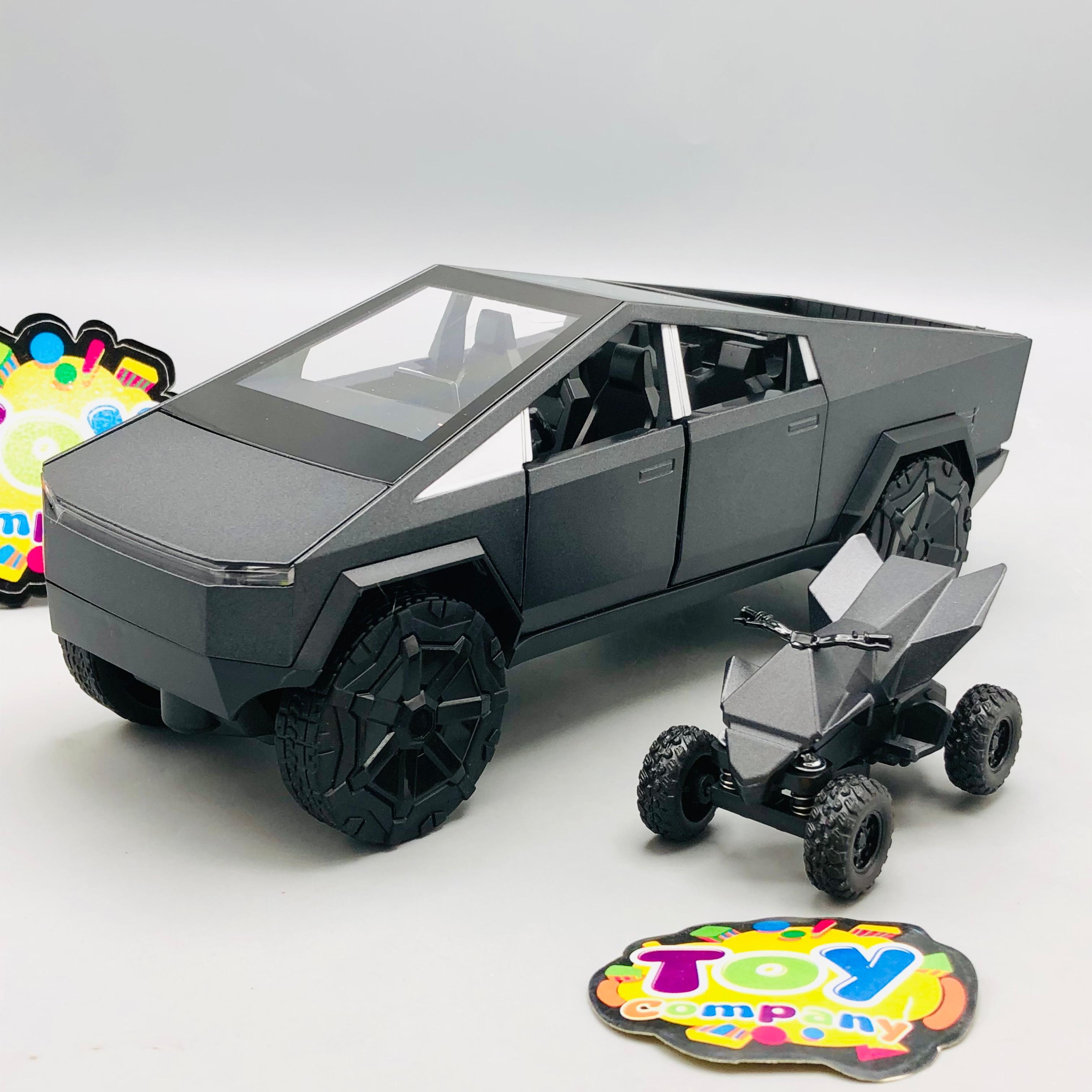 1:24 RC Diecast Tesla Model With Quad Bike