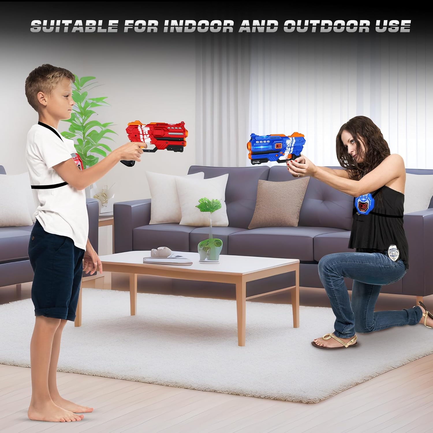 Kids Infrared Laser Tag Gun With LED Score Display