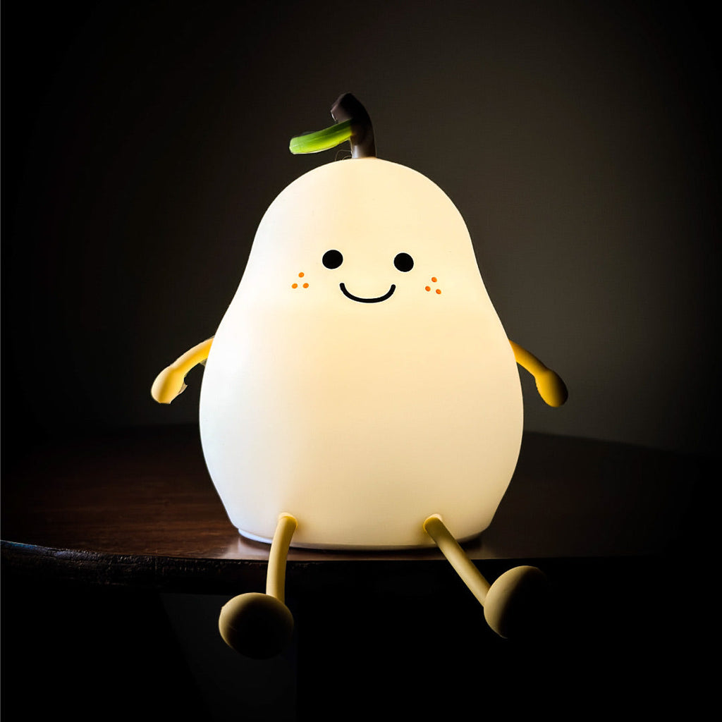Rechargeable & Touchable Cute Pear Shape Silicon Table Lamp